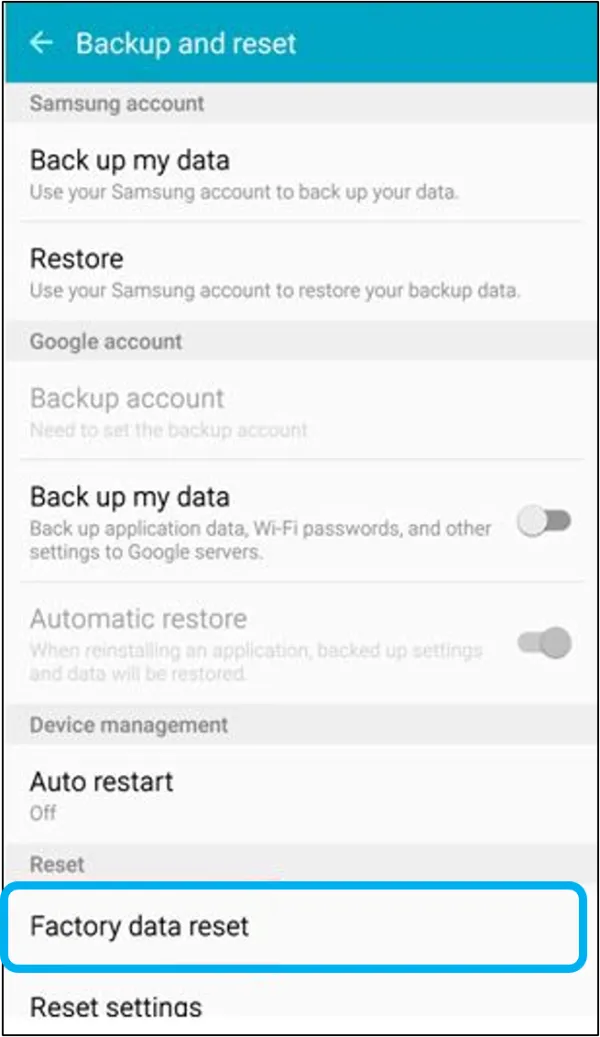 How to Reset phone to factory defaults