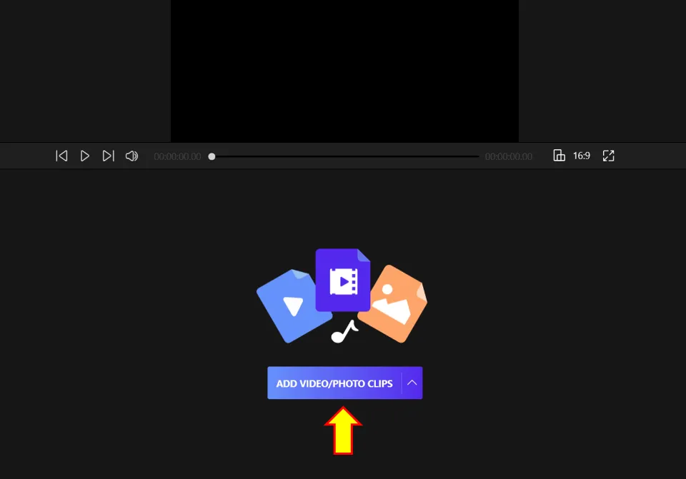Next, hit Video/Photo Clips option. And, choose the video file you want to edit/rotate