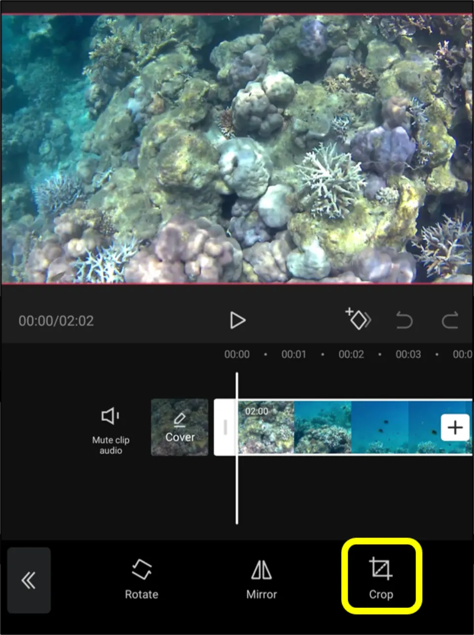 crop a video on android