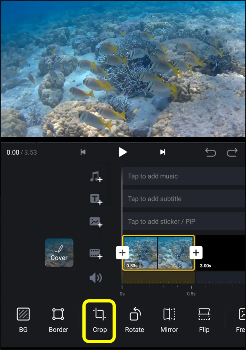 crop videos on android