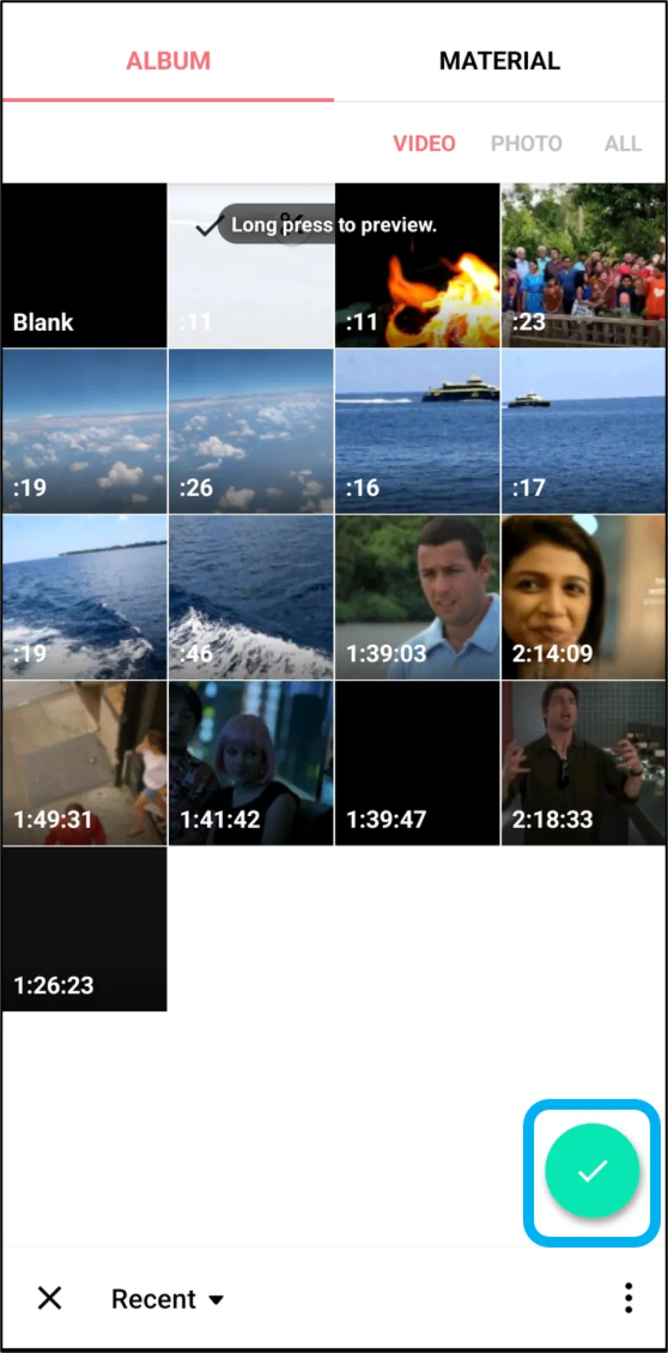 how do you trim video on android