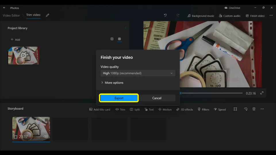 how to trim a video in windows 11