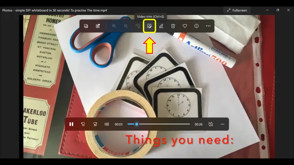 how to trim using windows video editor