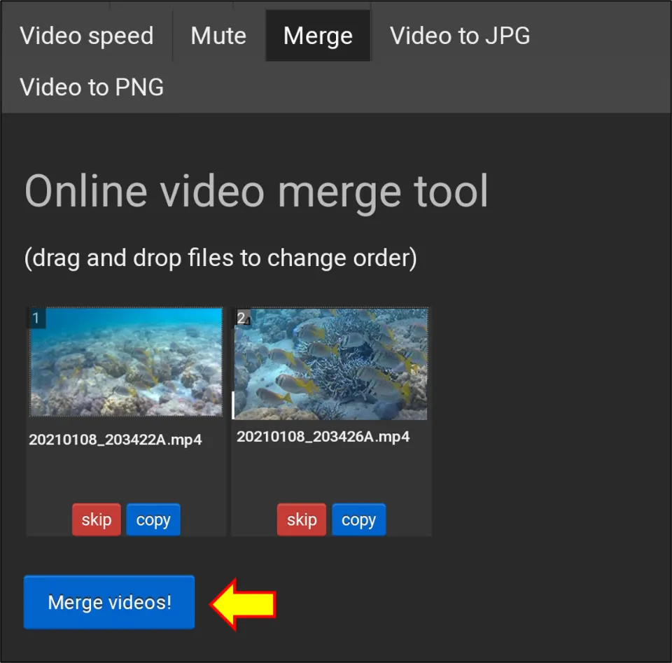how to merge videos together on android