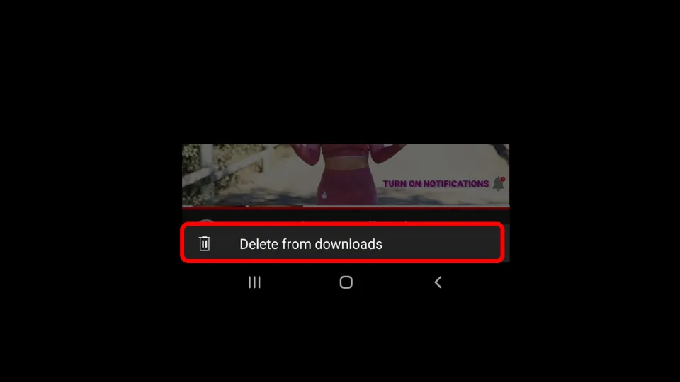 Choose Delete from downloads